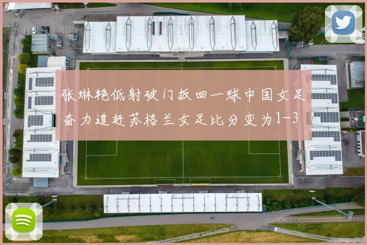 张琳艳低射破门扳回一球中国女足奋力追赶苏格兰女足比分变为1-3
